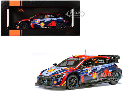Hyundai i20 N Rally1 #11 Thierry Neuville - Martijn Wydaeghe Winner Central European Rally (2023) 1/18 Diecast Model Car by...
