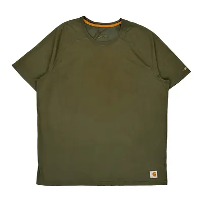 Carhartt T-Shirt - Large Green Cotton Blend