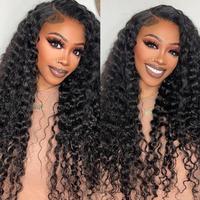 [NEW IN]13x4 HD Lace Front Wigs Deep Wave Human Hair Wigs 5x5 Human Hair Pre Plucked Curly GluelesS Wig Human Hair 180 Densit...