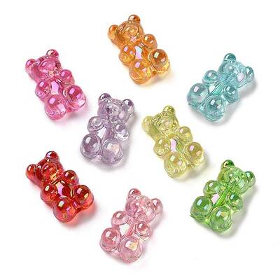 Transparent Bear Acrylic Beads