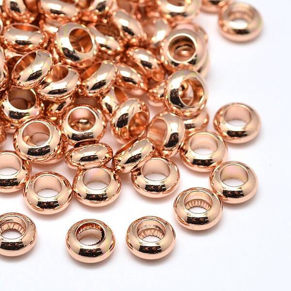 Brass Flat Round Spacer Beads