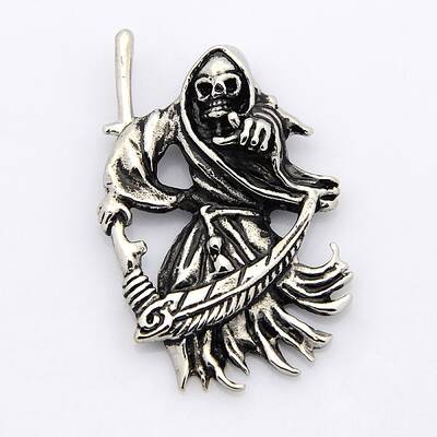 Retro Grim Reaper 304 Stainless Steel Gothic Pendants
