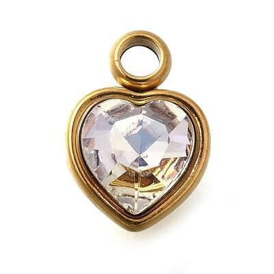 304 Stainless Steel with Rhinestone Pendants