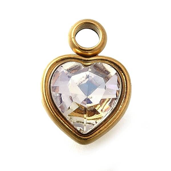 304 Stainless Steel with Rhinestone Pendants