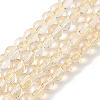 Transparent Electroplate Glass Beads Strands