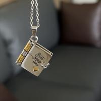 Best Mom Ever Book Necklace - Mother's Day, Birthday, Memorial Gifts Jewelry Love