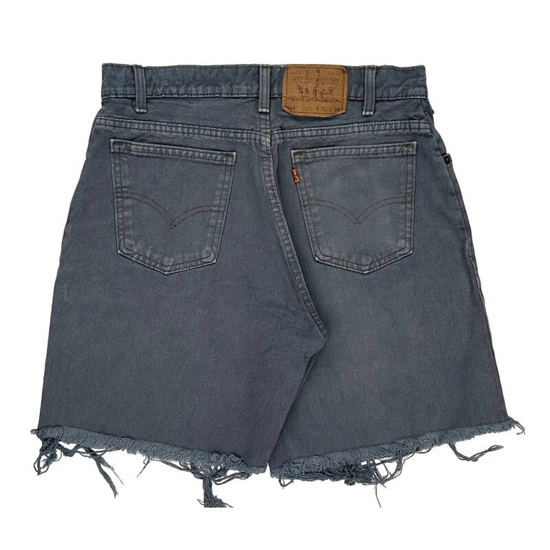 560 Orange Tab Levis Denim Shorts - 32W 8L Grey Denim