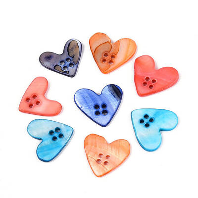 4-Hole Dyed Freshwater Shell Buttons