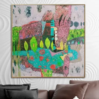 Original Abstract Colorful Paintings On Canvas Modern Painting Textured Fine Art Acrylic Wall Art OIl Painting | DRIZZLE