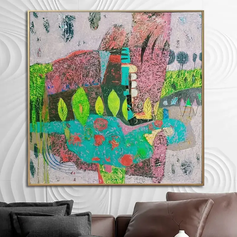 Original Abstract Colorful Paintings On Canvas Modern Painting Textured Fine Art Acrylic Wall Art OIl Painting | DRIZZLE
