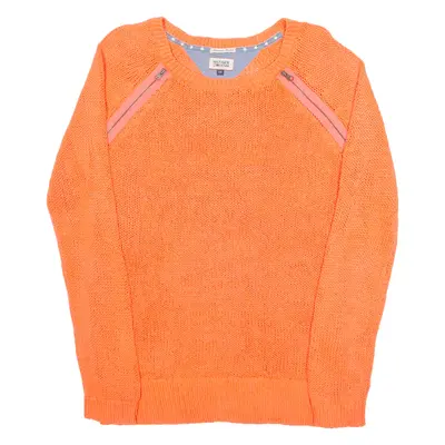 TOMMY HILFIGER Womens Jumper Pink Tight Knit XS