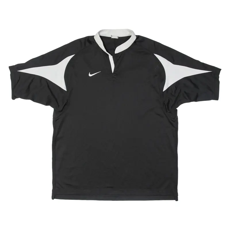 NIKE Mens Jersey Black Collared XL