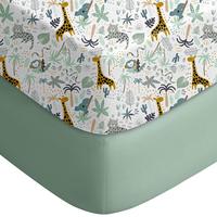 Yoofoss Baby 100% Cotton Crib Sheets for Newborn Boys Girls, Fitted Crib Sheet 2 Pack for Standard Crib and Toddler Mattress,...