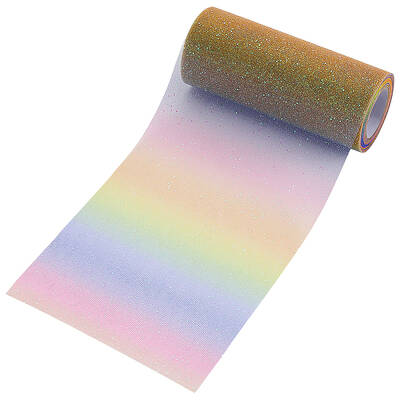 10 Yards Rainbow Color Polyester Tulle Fabric Rolls