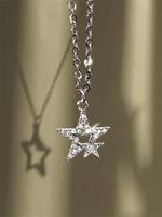 Rhinestone Star Decor Pendant Necklace for Women, Retro Jewelry for Party, Daily Clothing Decor, Summer Trendy All-match & Ex...