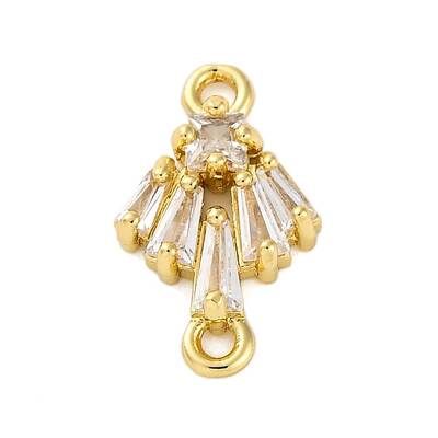 Brass Clear Cubic Zirconia Connector Charms/Links