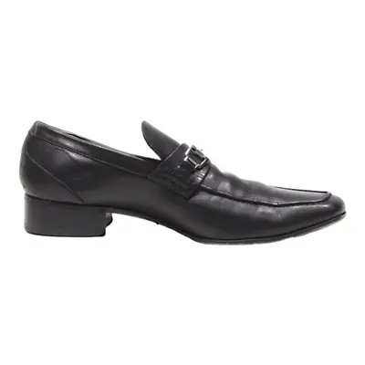 GUCCI Loafer Shoes Black Leather Womens UK 5