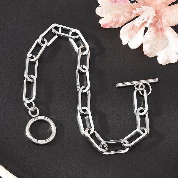 Tarnish Resistant 304 Stainless Steel Paperclip Chain Bracelets