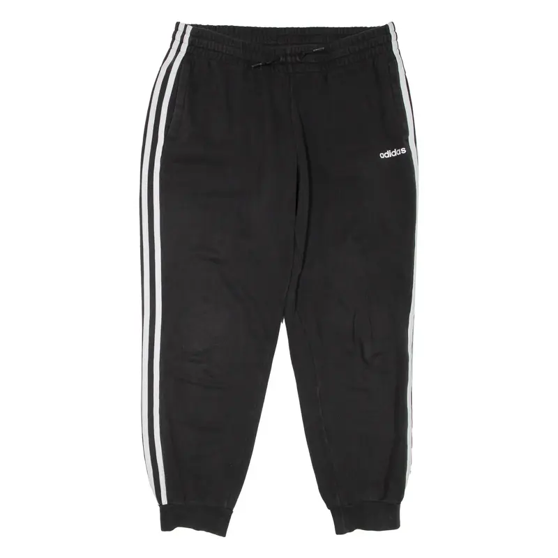 ADIDAS Womens Joggers Black Tapered L W32 L29