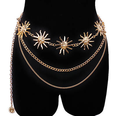 Alloy Sun 3-Layer Waist Chain Belts
