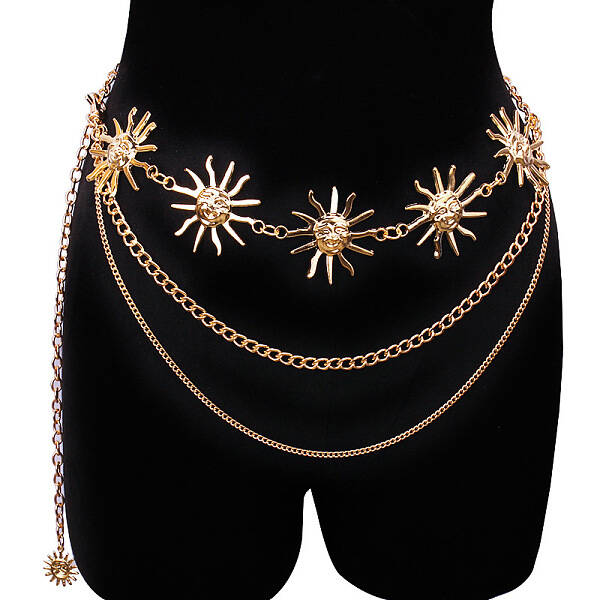 Alloy Sun 3-Layer Waist Chain Belts