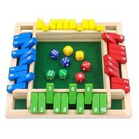 Wooden Board Game, 1 Box 4 Players Dice Game, Classic Wooden Board Game, Family Game, Developing Skills Game, Toys