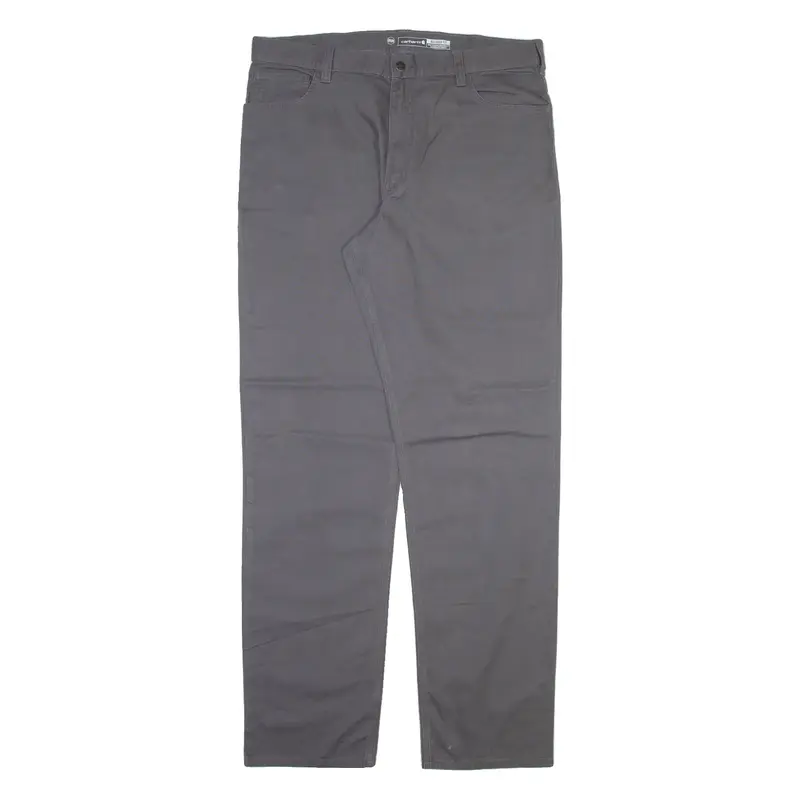 CARHARTT Mens Trousers Grey Relaxed Straight W38 L36