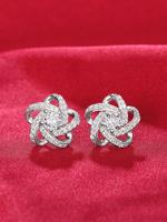 Fashion Criss Cross Design Rhinestone Inlaid Earrings As Gift, Anniversary Wedding Party Jewelry Gifts for Women, Classic Fas...