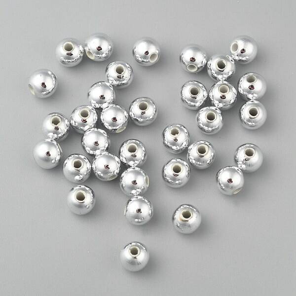 Plating Plastic Acrylic Round Beads