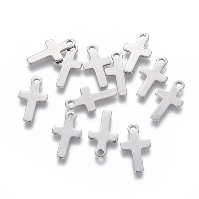 Tarnish Resistant 201 Stainless Steel Tiny Cross Charms