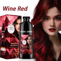 AngeRose Upgraded Formula Hair Color Shampoo – Instant Grey Coverage, Purple hair dye, Wine Red, Chestnut Brown, Gentle Hai...