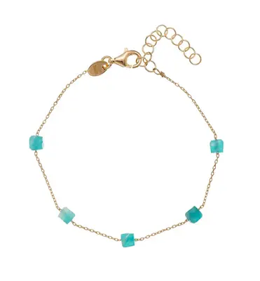 Alisia Elegante Bracciale Placcato Oro Con Amazzonite Al2534.01.011