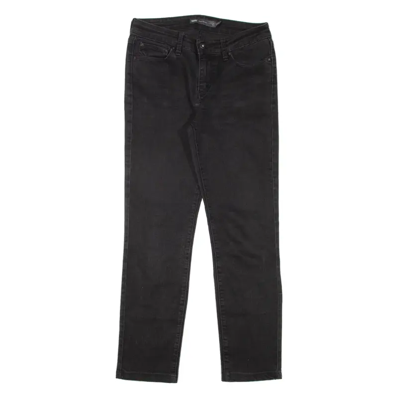 LEVI'S Mid Rise Womens Jeans Black Slim Straight W28 L28