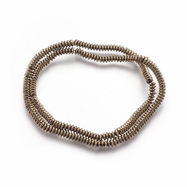 Electroplated Non-magnetic Synthetic Hematite Beads Strands