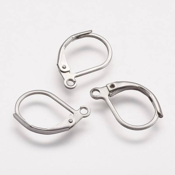 Tarnish Resistant 316 Surgical Stainless Steel Leverback Earring Findings