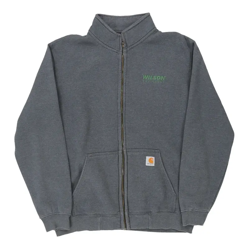 Wilson Equipment Carhartt Zip Up - Large Grey Cotton Blend