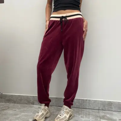 Juicy Couture Joggers - Medium Burgundy Polyester