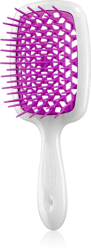 Janeke Superbrush Small small flat brush 17.5 x 7 x 3 cm white and purple