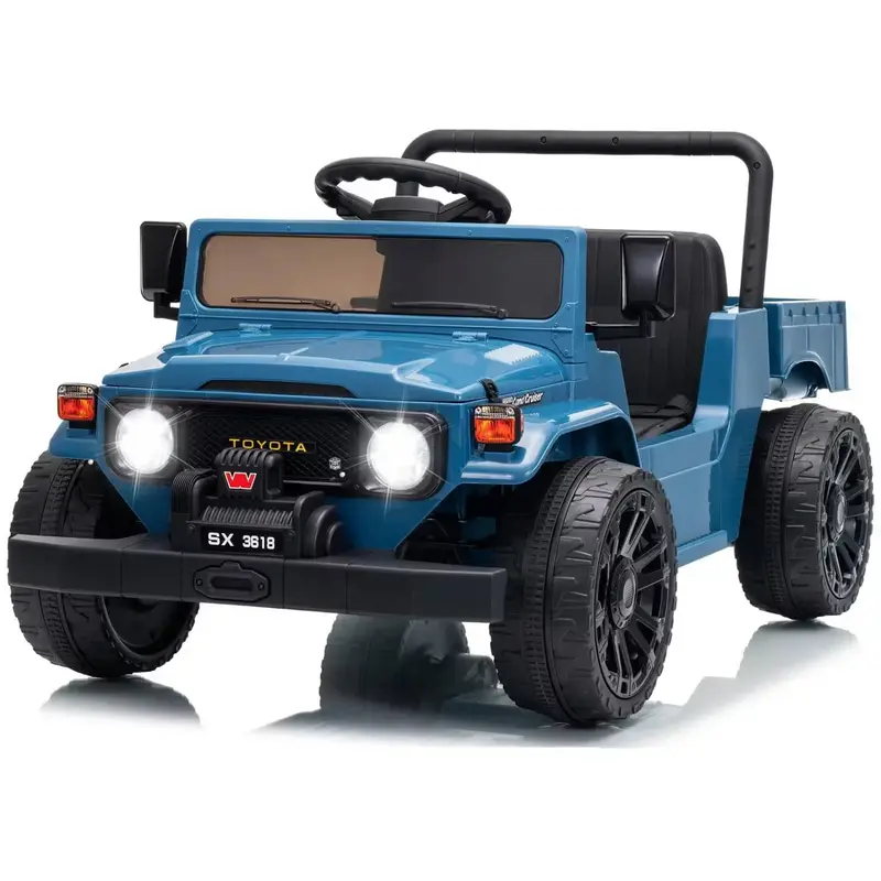Garvee Licensed Toyota 12V 4WD Kids Ride-On Pickup Truck – Battery Powered Electric Car, Remote Control, wireless Music, LE...