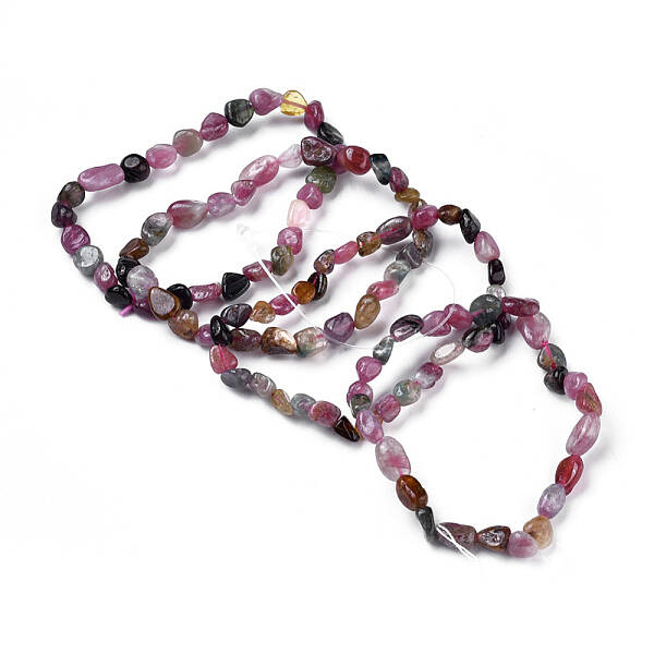 Natural Tourmaline Bead Stretch Bracelets