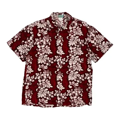 Otc Hawaiian Shirt - XL Red Viscose