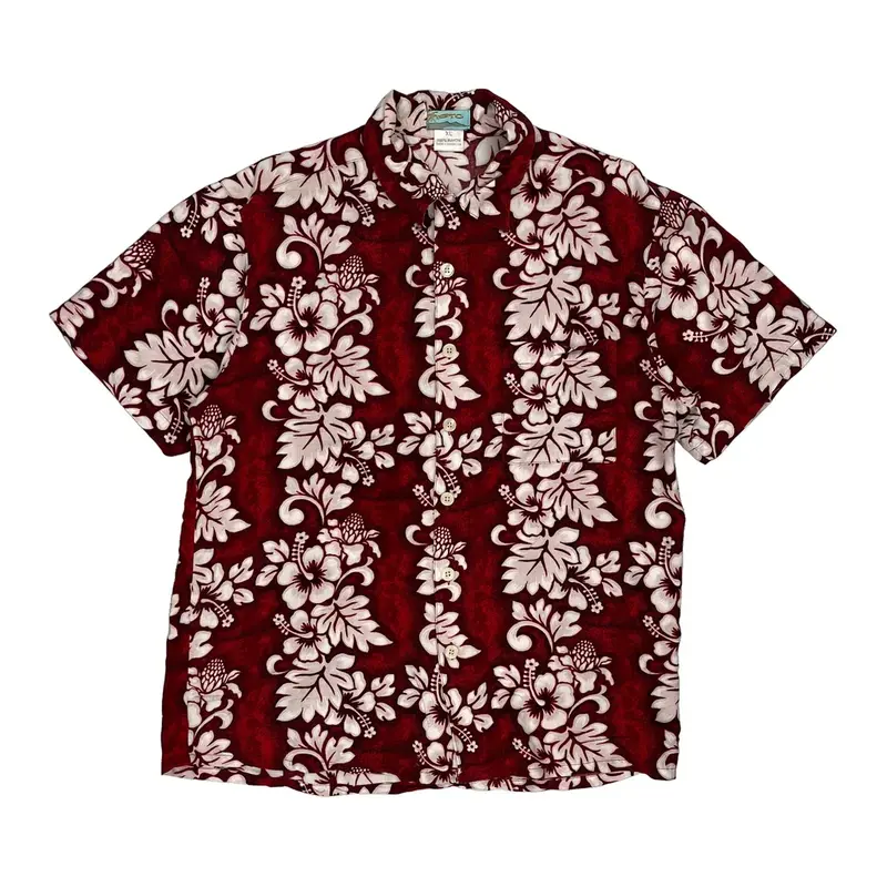 Otc Hawaiian Shirt - XL Red Viscose