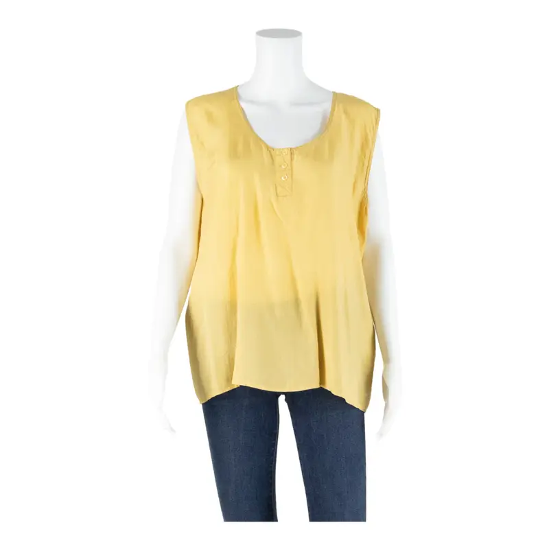 Womens Vest Yellow Sleeveless L