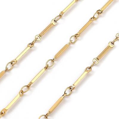 Ion Plating(IP) 304 Stainless Steel Cuboid Link Chains