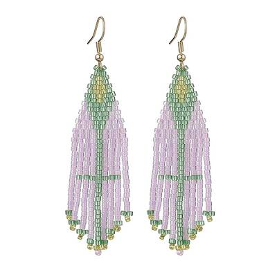 304 Stainless Steel with Glass Dangle Stud Earring