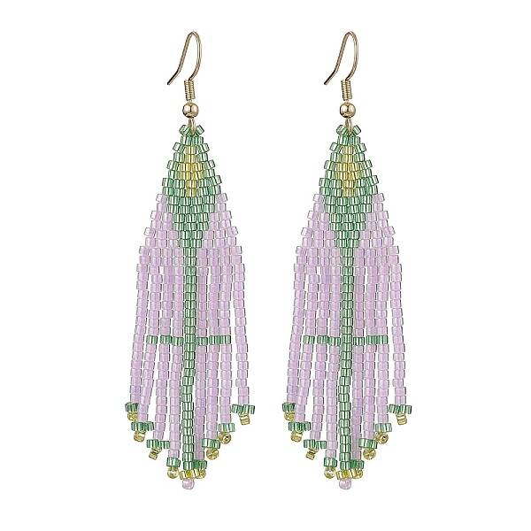 304 Stainless Steel with Glass Dangle Stud Earring