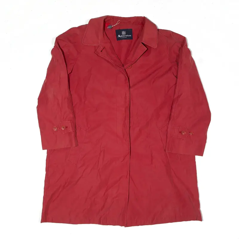 AQUASCUTUM Overcoat Coat Red Womens UK 16