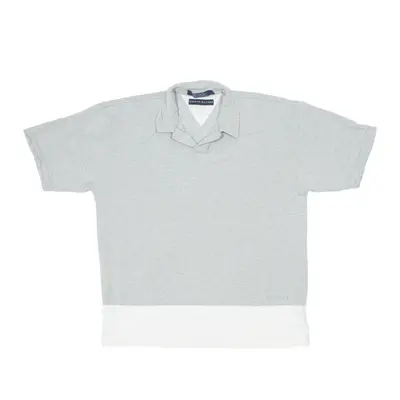 TOMMY HILFIGER Polo Shirt Grey Short Sleeve Mens L