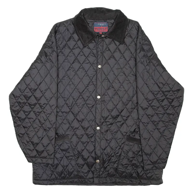 TWIST Mens Quilted Jacket Black XL