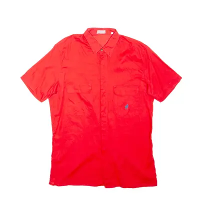Mens Plain Shirt Red M